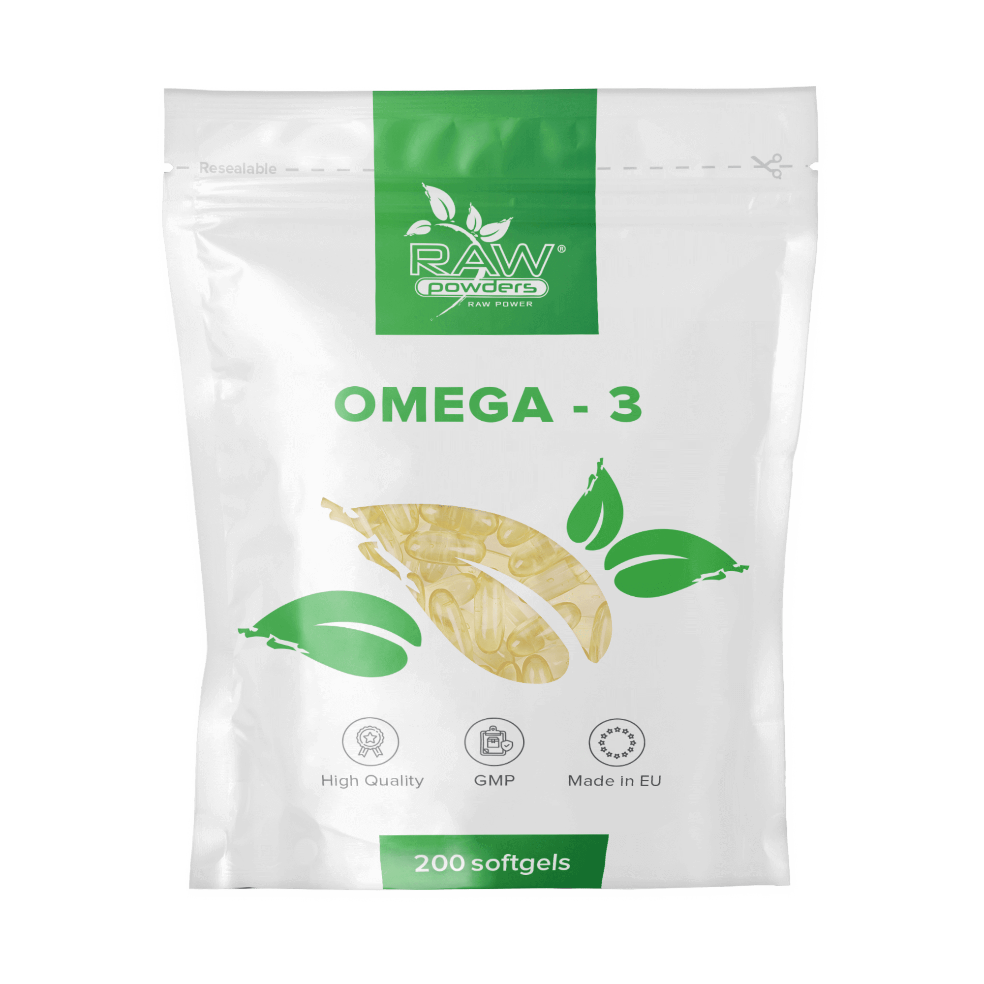 Omega 3 200 Softgels RawPowders